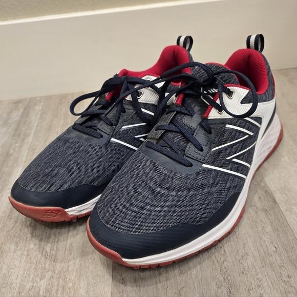 New Balance Fresh Foam Contend Spikeless Golf Shoes Navy Red Size 11.5 - Picture 2 of 11